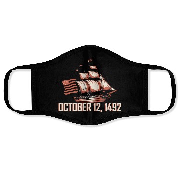 Discover Christopher Columbus Italian American Columbus Day Face Masks