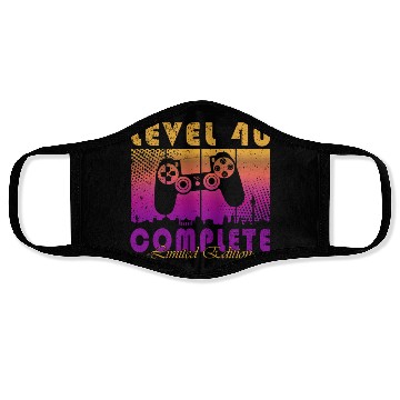 Discover 40th Birthday Gaming Level 40 Complete Gamer Face Masks