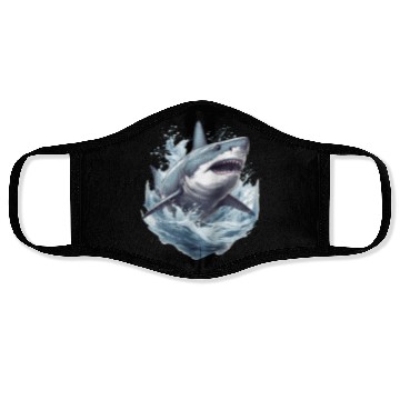 Discover Captivating Shark Depiction Face Masks