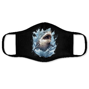Discover Captivating Shark Depiction Face Masks