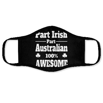 Discover funny Irish St Patricks Face Masks part Irish part