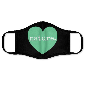 Discover love nature heart Face Masks