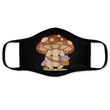 Discover Flower Picking Mushroom Face Masks