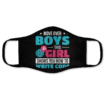 Discover Developer Programming Programmer green Face Masks