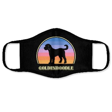 Discover Goldendoodle Sunset Dog Face Masks