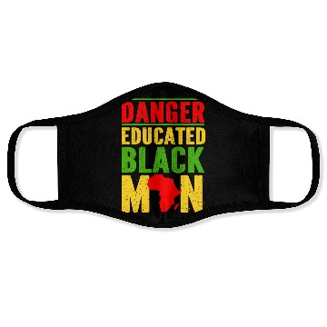 Discover Danger Educated Black Face Masks