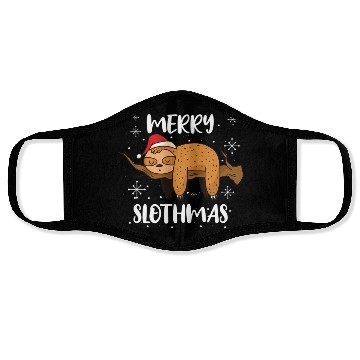 Discover Merry Slothmas Sloth For Sloth Face Masks