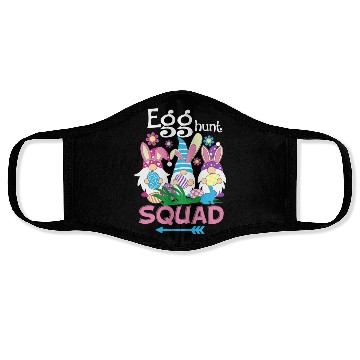 Discover Egg Hunt Squad green Face Masks
