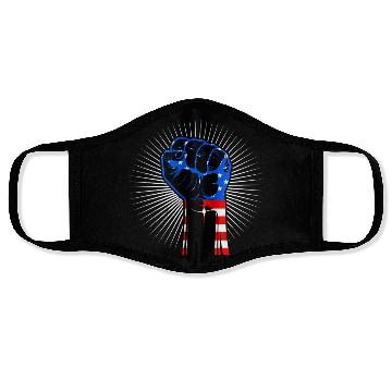 Discover American Fist Stars and Stripes USA Party Face Masks