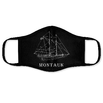 Discover Sailboat Blueprint Montauk Ny Sailing Vacation Face Masks