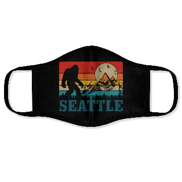 Discover Seattle Washington Bigfoot Mountains Face Masks
