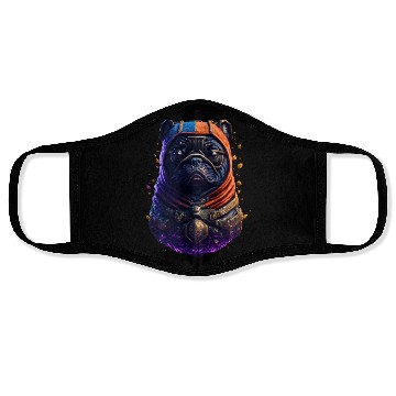 Discover Adorable Frenchie Astronaut: Dog in a Space Suit Face Masks