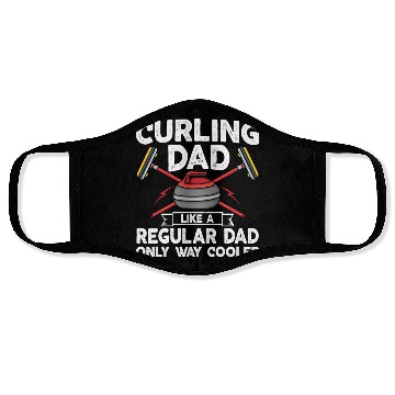 Discover Curling Dad Like A Regular Dad But Cooler Retro Face Masks