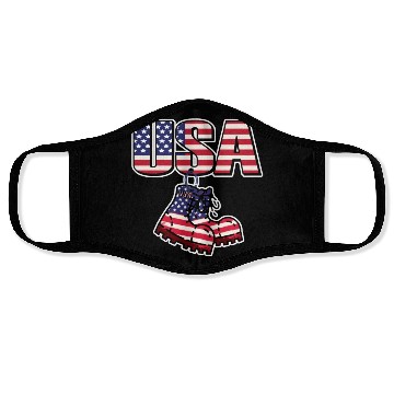 Discover God bless America the land of the free Face Masks