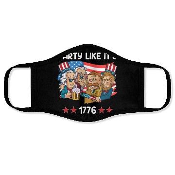Discover Party like it's 1776 Independence Day Presidents Face Masks