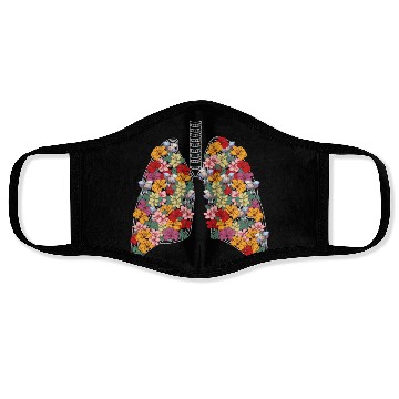 Discover Anatomical Lungs Flowers Medical Science Anatomy T Face Masks