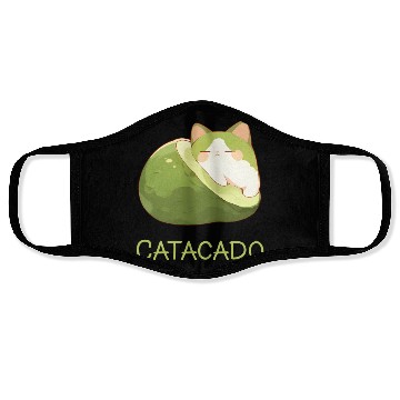 Discover Catacado Funny Avocado Kawaii Cat Lover Face Masks