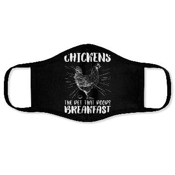 Discover Chickens, The Pet That Poops Breakfast 3 Face Masks