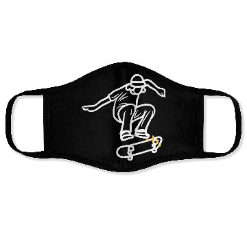 Discover Modern Illustrated Skateboard Face Masks