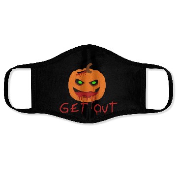 Discover Halloween Pumpkin Get Out Face Masks