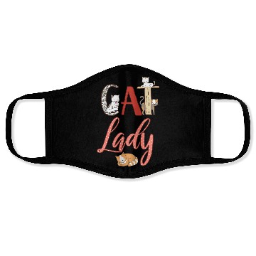 Discover Cats Cat Lady Cat Lover Face Masks
