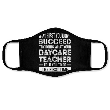 Discover Daycare Teacher T Funny Appreciation Face Masks