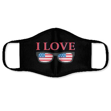 Discover I Love America Face Masks