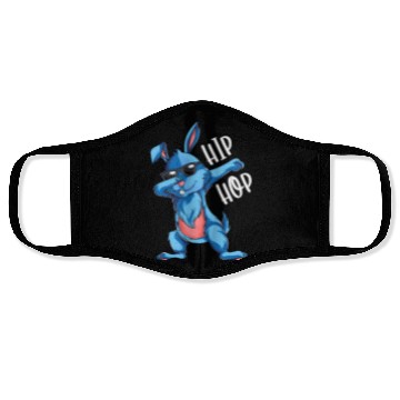 Discover Hip Hop Dabbing Bunny Easter Day Face Masks
