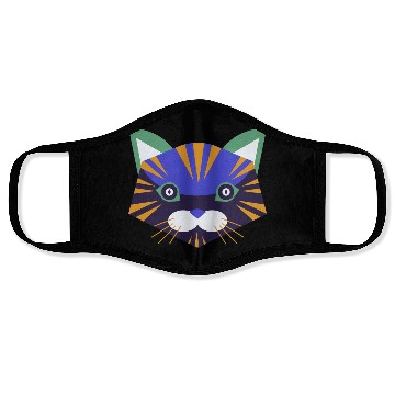 Discover Colorful Cat Face Face Masks
