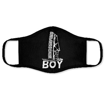 Discover Funny Windsurfer Boy Face Masks