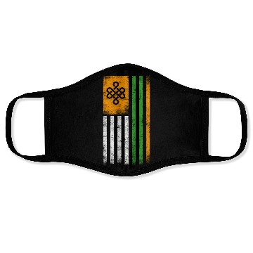 Discover Irish American Flag Irish Roots Design Face Masks