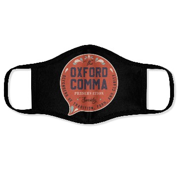 Discover The Oxford Comma Preservation Society Team Oxford Face Masks