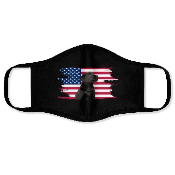 Discover American Flag Dog Black Lab Puppy Face Masks