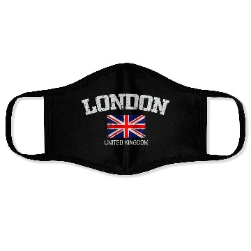 Discover London England United Kingdom Face Masks