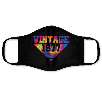 Discover Vintage 1977 Tie Dye Splash Color Triangle Face Masks