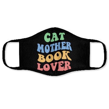 Discover Cat Mother Book Lover Face Masks
