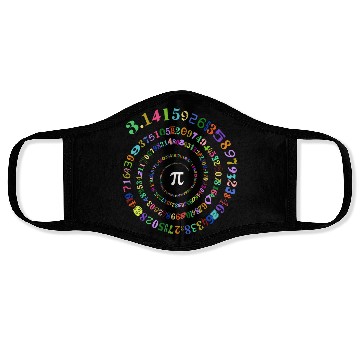 Discover Funny Pi Day Spiral Pi Math Face Masks