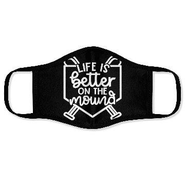Discover Life Is Better On The Mound Baseball Pitcher Face Masks