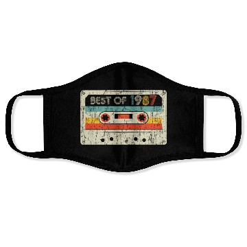 Discover 33rd Best Of 1987 Cassette Tape Face Masks