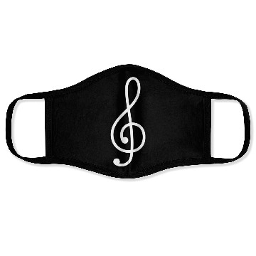 Discover Musician Treble Clef Music Face Masks