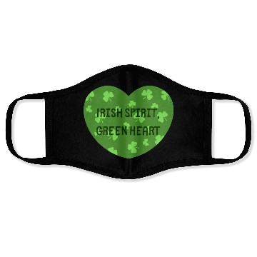 Discover Irish Spirit Green Heart Face Masks