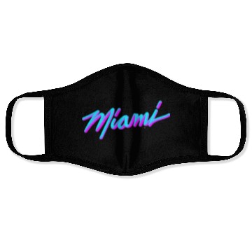 Discover Miami Vaperwave Synthwave 80S Style Face Masks