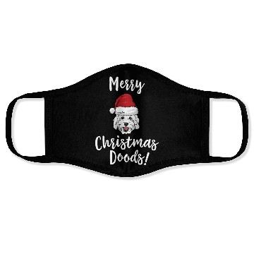 Discover Merry Goldendoodle Doodle Dog Face Masks