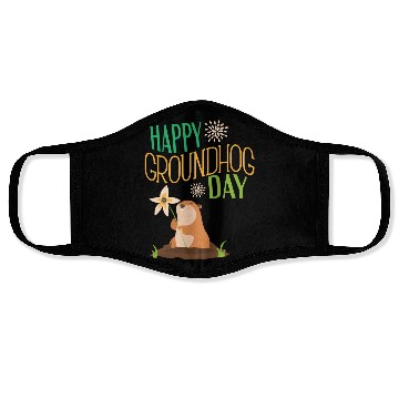 Discover Groundhog Day 2021 Happy Ground Hog Face Masks