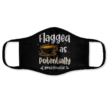 Discover Problem? Fun Black Humor Don't Care Face Masks