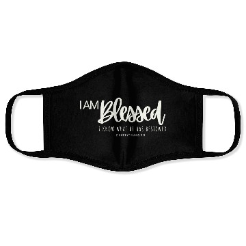 Discover I Am Blessed Face Masks