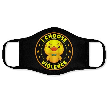Discover Duck I Choose Violence Face Masks