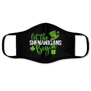 Discover Let The Shenanigans Begin St Patricks Day Irish Py Face Masks