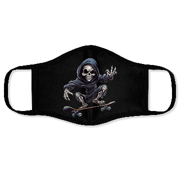 Discover Embrace the Afterlife on Wheels: Grim Reaper Skate Face Masks