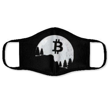 Discover Bitcoin Coin-Crypto In The Moon Face Masks